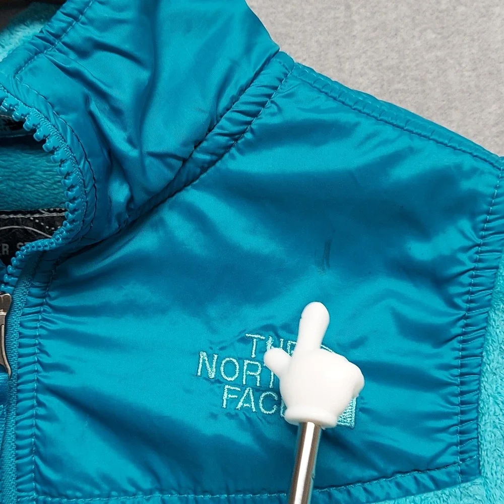 The North Face Jacket Girls 7/8 Fleece Zip Outdoor Turquoise Kids Activewear